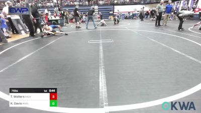 75 lbs Final - Tyson Walters, Madill Takedown vs Kolbie Davis, Marlow Outlaws