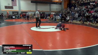 89 lbs Quarterfinal - Titus Reasland, Mount Vernon vs Logan Lovell, Unattached