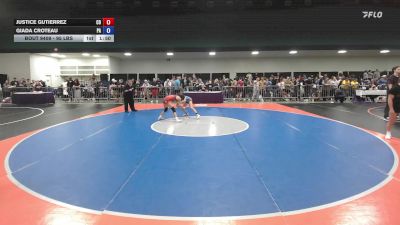 95 lbs Quarterfinal - Justice Gutierrez, CO vs Giada Croteau, PA
