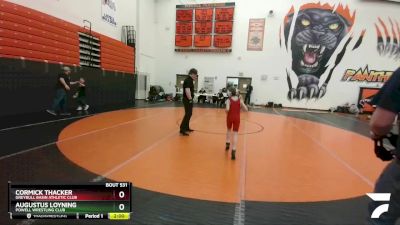 59-63 lbs Quarterfinal - Cormick Thacker, Greybull Basin Athletic Club vs Augustus Loyning, Powell Wrestling Club