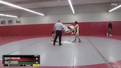 133 lbs Quarterfinal - Riley Harger, Graceland University vs Wyatt Bieschke, Coe