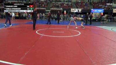 123 lbs Quarterfinal - Amelia Steinmann, Belgrade Little Guy vs Charlee Lund, Big Game Wrestling Club MT