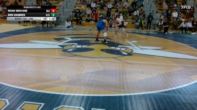 184 lbs Champ. Round 1 - Noah Brockie, Harper CC vs Ben Hammes, Iowa Lakes Community College