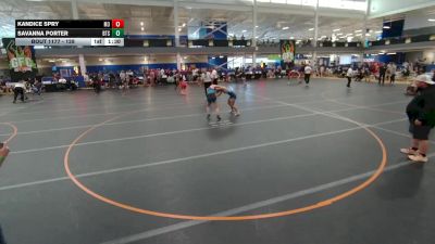 128 lbs Semifinal - Kandice Spry, Unattached vs Savanna Porter, Unattached