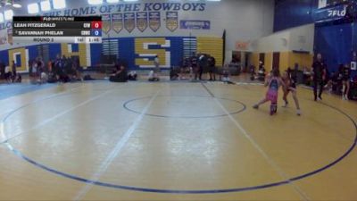 95 lbs Round 2 - Savannah Phelan, Lake Gibson Braves vs Leah Fitzgerald, Central Florida Wrestling