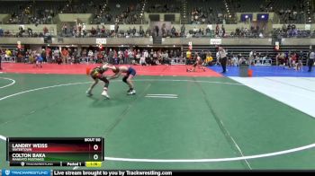 85 lbs Cons. Round 2 - Colton Baka, Mankato Mustangs vs Landry Weiss, Watertown