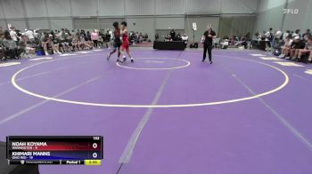 132 lbs Placement Matches (8 Team) - Noah Koyama, Washington vs Khimari Manns, Ohio Red