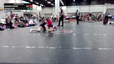 138 lbs Round 7 (10 Team) - Maverick Weyer, Backyard Brawlers Pink vs Kaylea Liles, Takedown Elite