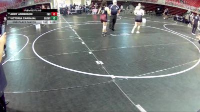 150 lbs 3rd Place Match - Victoria Carbajal, Grand Island Legacy Girls Wrestling Club vs Addy Anderson, Fremont Wrestling Club