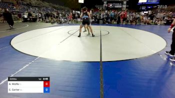 220 lbs Rnd Of 32 - Aidyn Wolfe, Florida vs Cole Carter, Alabama