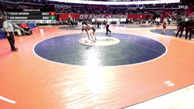 3A 113 lbs Cons. Round 2 - Joe Bronske, Chicago (Marist) vs Colin Abordo, Huntley