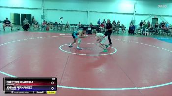 119 lbs Quarters & 1st Wb (16 Team) - Preston Kharchla, Ohio Grey vs Josiah Fernandez, Colorado