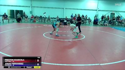 119 lbs Quarters & 1st Wb (16 Team) - Preston Kharchla, Ohio Grey vs Josiah Fernandez, Colorado