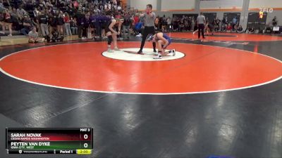 145 lbs Quarterfinal - Sarah Novak, Cedar Rapids Washington vs Peyten Van Dyke, Iowa City, West