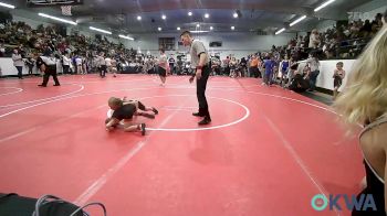 46 lbs Round Of 16 - Bayleigh Brownell, Salina Wrestling Club vs Hunter Peterson, Claremore Wrestling Club