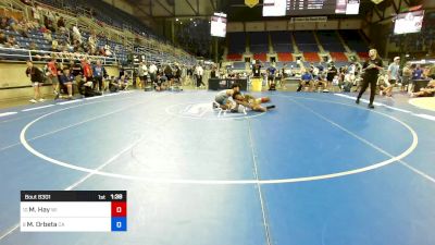 126 lbs 7th Place - Maximus Hay, WI vs Matthew Orbeta, CA