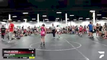 56 lbs Round 6 (8 Team) - Kellan Winters, U2 Upstate Uprising Blue vs GWEN GROSS, 84 Athletes