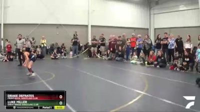 67 lbs Cons. Semi - Drake DeFrates, Front Royal Wrestling Club vs Luke Miller, Great Bridge Wrestling Club