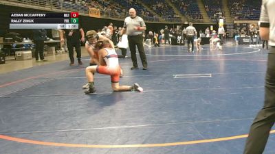 95 lbs Semifinal - Aedan Mccaffery, Milton vs Rally Zinck, Philadelphia