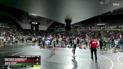 105 lbs Cons. Round 3 - Matthew Fadenrecht, Pueblo West Storm Wrestling vs Gavin Stow, Bear Cave Wrestling Club