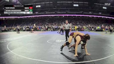 D1-175 lbs Cons. Round 2 - Ethan Drozdowski, Warren Mott HS vs Nate Stark, Brighton HS