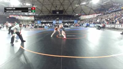 Girls 2A 155 lbs Semifinal - Adylene Sanchez, Ephrata (Girls) vs Tairen Lee, Orting (Girls)