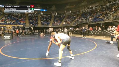 110 lbs Round Of 16 - Dominik Coleman, Penns Valley vs Owen Brown, Kiski Area