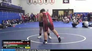 285 lbs Cons. Round 4 - Cody Cunningham, Lander Valley vs Xavier Valentin-Bradford, Centaurus Hs