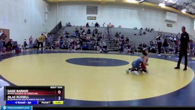 40 lbs Semifinal - Gage Barker, Rhyno Academy Of Wrestling vs Silas Russell, Bloomington South Wrestling Club