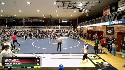 285 lbs Cons. Round 5 - Xander Scholes, Post Falls vs Logan Leeson, West Valley (Spokane)