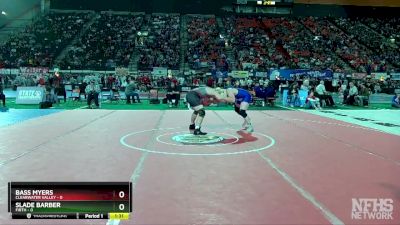 2A 195 lbs Quarterfinal - Bass Myers, Clearwater Valley vs Slade Barber, Firth