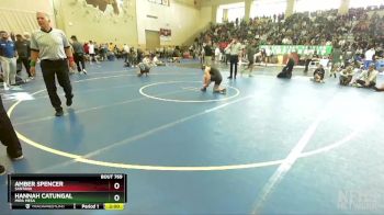 145 Girls 1st Place Match - Hannah Catungal, Mira Mesa vs Amber Spencer, Santana