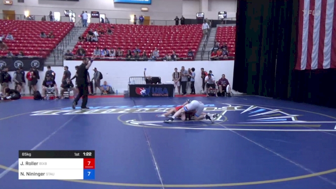 65 kg Cons 16 #2 - Jace Roller, Bixby Freestyle/Greco vs Noah Nininger ...