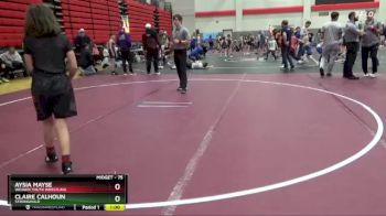 75 lbs Round 2 - Aysia Mayse, Weaver Youth Wrestling vs Claire Calhoun, Stronghold