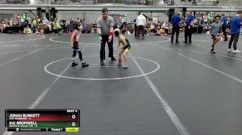 44 lbs Round 3 (4 Team) - Jonah Burkett, Mat Warriors vs Kai Bromwell, Buffalo Valley WC