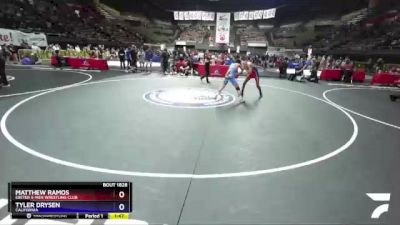 110 lbs Semifinal - Matthew Ramos, Exeter X-Men Wrestling Club vs Tyler Drysen, California