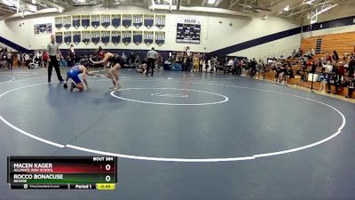 126 lbs Cons. Round 3 - Macen Kager, Alliance High School vs Rocco Bonacuse, Revere