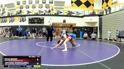 124 lbs Cons. Semi - Kylie Benoit, Rick Larsen Wrestling Club vs Viktoriia Konovalenko, Columbus North Wrestling Club