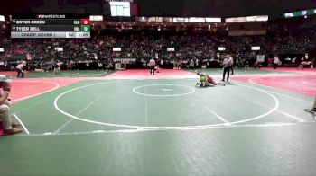 120 lbs Champ. Round 1 - Bryer Green, CLM2 vs Tyler Bell, Unattached