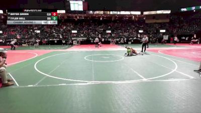 120 lbs Champ. Round 1 - Bryer Green, CLM2 vs Tyler Bell, Unattached