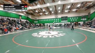 132 lbs Quarterfinal - Nate Johnson, Worland vs Dino De La Cruz, Lovell