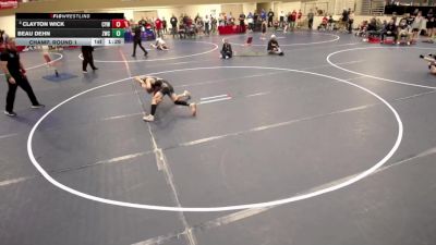 14U - 92 lbs Champ. Round 1 - Beau Dehn, Zimmerman Wrestling Club vs Clayton Wick, Centennial Youth Wrestling