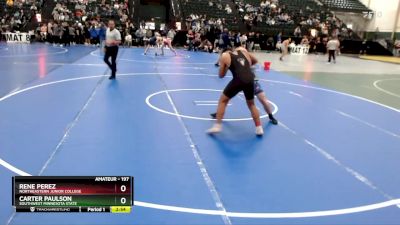 197 lbs Cons. Round 3 - Carter Paulson, Southwest Minnesota State vs Rene Perez, Northeastern Junior College