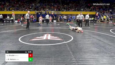 80 lbs Round Of 32 - Jonathan Snyder, Bald Eagle Area vs Brody Nelson, Emmaus