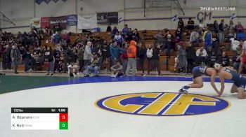 132 lbs Quarterfinal - Alex Bejarano, Clovis East vs Koa Ruiz, San Marino