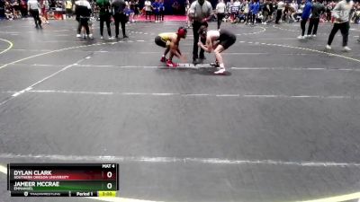 133 lbs Cons. Round 2 - Dylan Clark, Southern Oregon University vs Jameer McCrae, Emmanuel