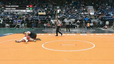 1 - 215 lbs Semifinal - Tyler Stafford, Giles High School vs Brody Ford, Grundy