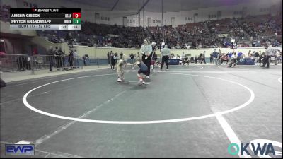 52 lbs 5th Place - Amelia Gibson, Standfast vs Peyton Grandstaff, Warner Eagles Youth Wrestling