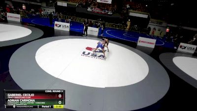 97 lbs Cons. Round 3 - Gaberiel Cecilio, Tracy Wrestling Club vs Adrian Carmona, Community Youth Center - Concord Campus Wrestling