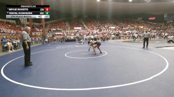 130 lbs 5th Place Match - Brylie Ricketts, Lindsborg-Smoky Valley HS vs Tristel Schroeder, Haven HS